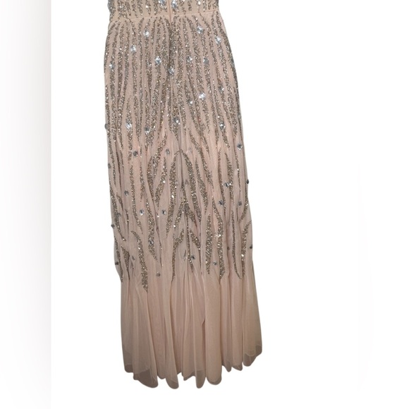 Mac Duggal New 93566 Cream Embellished Beaded Sleeveless A-Line Gown Size 4 - Picture 5 of 8